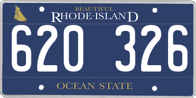 RI license plate 620326
