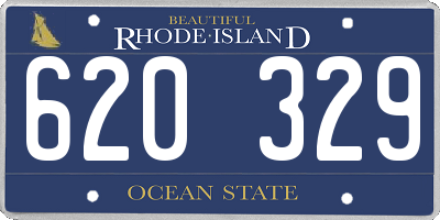 RI license plate 620329