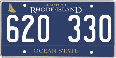 RI license plate 620330