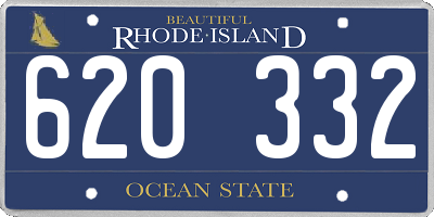 RI license plate 620332