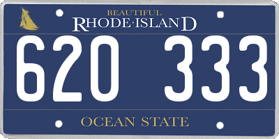 RI license plate 620333