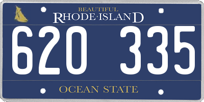 RI license plate 620335
