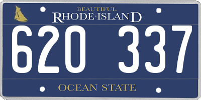 RI license plate 620337