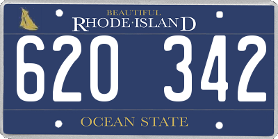 RI license plate 620342