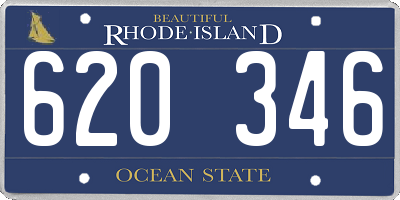 RI license plate 620346
