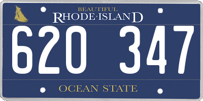 RI license plate 620347