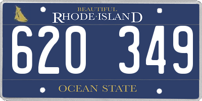 RI license plate 620349