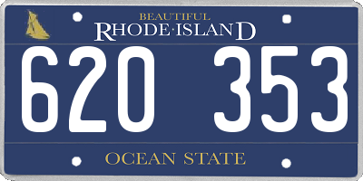 RI license plate 620353