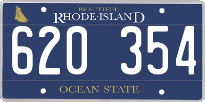 RI license plate 620354