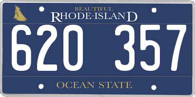 RI license plate 620357