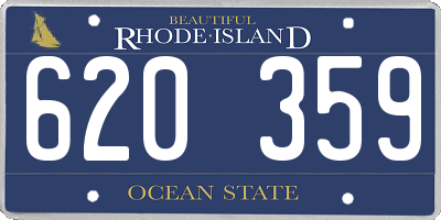 RI license plate 620359