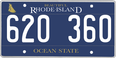 RI license plate 620360