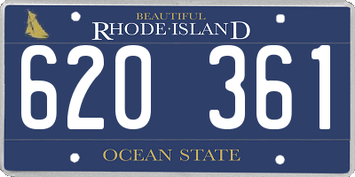 RI license plate 620361