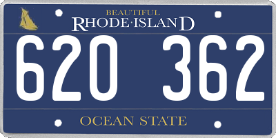 RI license plate 620362