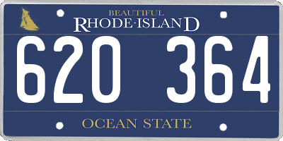 RI license plate 620364