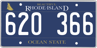 RI license plate 620366