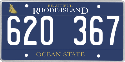 RI license plate 620367