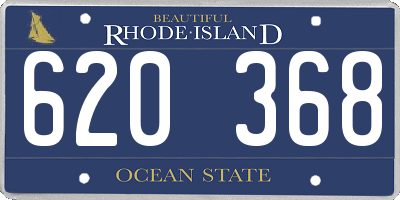RI license plate 620368