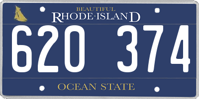 RI license plate 620374