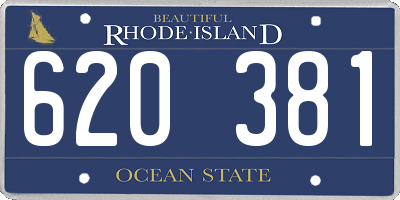 RI license plate 620381