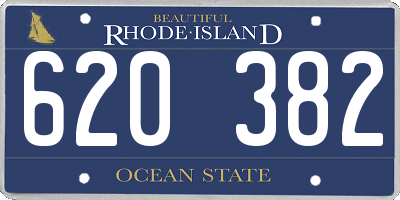RI license plate 620382