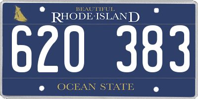 RI license plate 620383