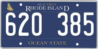 RI license plate 620385