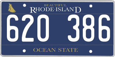 RI license plate 620386