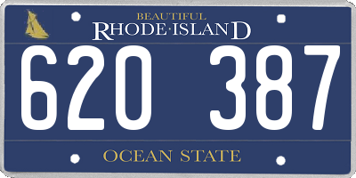 RI license plate 620387