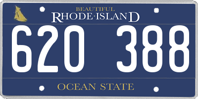 RI license plate 620388