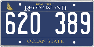 RI license plate 620389