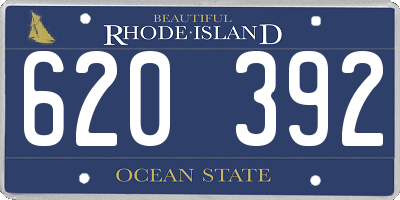 RI license plate 620392