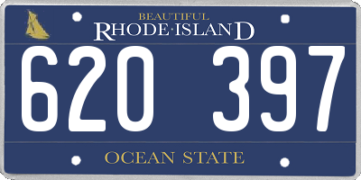 RI license plate 620397