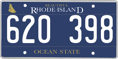 RI license plate 620398