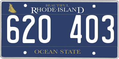 RI license plate 620403