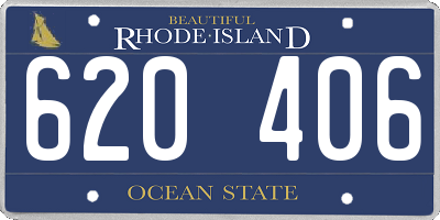 RI license plate 620406