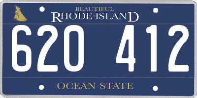 RI license plate 620412