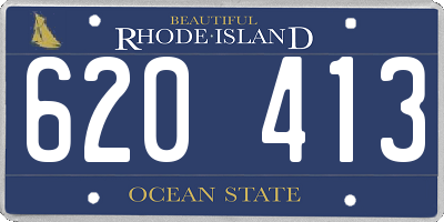 RI license plate 620413