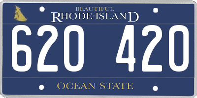 RI license plate 620420