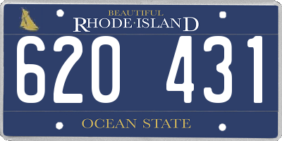 RI license plate 620431