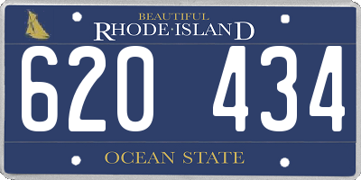 RI license plate 620434