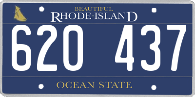 RI license plate 620437