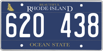 RI license plate 620438