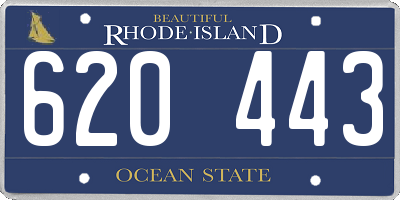 RI license plate 620443