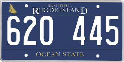 RI license plate 620445