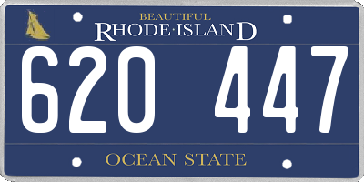 RI license plate 620447