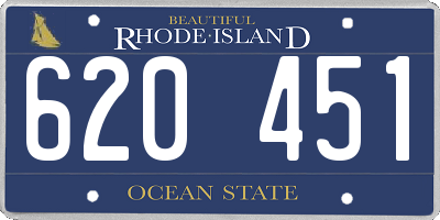 RI license plate 620451