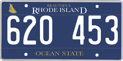 RI license plate 620453