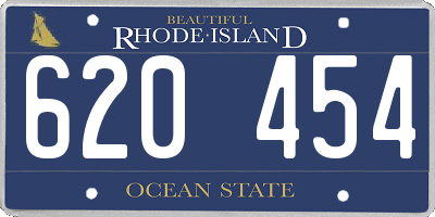 RI license plate 620454