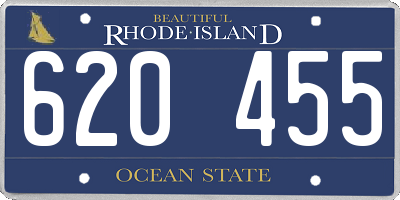 RI license plate 620455